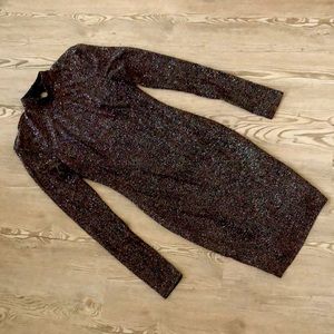 NWOT H&M By Night Women’s Black + Glitter Dress, 4